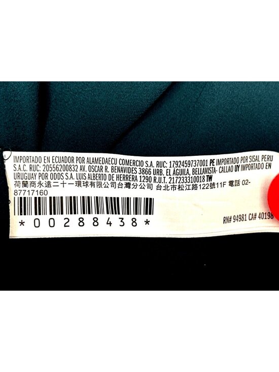 Forever 21 Size XL Teal Sheer Button Up Blouse Contrast Trim Officecore Workwear - Picture 9 of 10